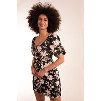 Blue Vanilla Women's Ring Detail Milkmaid Mini Dress in Black | Size: 10