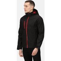 Regatta Men's Venturer 3-layer Printable Hooded Softshell Jacket in Black | Size: 3XL