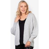 Sarta Women's Everly Open Front Sparkly Tinsel Cardigan in Silver