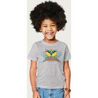 Superman Flying Past The Sun T-Shirt in Mid Grey | Size: 7-8 Years