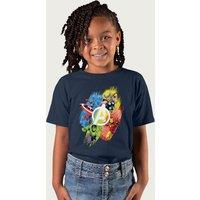 Marvel Avengers Captain America Thor The Hulk & Iron Man T-Shirt in Navy | Size: 7-8 Years