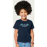 Batman Dark Knight Gotham City Retro Wave T-Shirt in Navy | Size: 12-13 Years