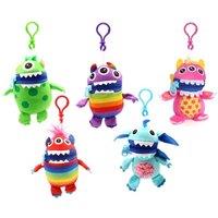 Furry Planet Toys Worry Yummy Monsters 5 Pack Clip On Keyrings