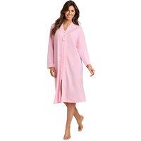 Chums Women's Waffle Zip Through Dressing Gown in Pink | Size: XL