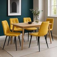 DS Living Colette Dining Room Chair Pack of Two in Light Brown | Size: 2 Pack