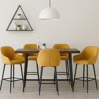 DS Living Florence Bar Stool Pack of Two in Silver | Size: 2 Pack