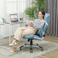 VINSETTO Fabric Office Desk Chair w/ Adjustable Height Tilt Function in Blue