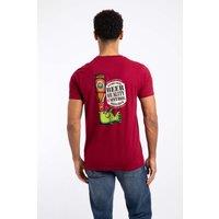 Weird Fish Men's Beer Offisher Artist T-Shirt in Red | Size: 4XL