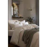 CHRISTY Flannel Marl Super Soft Brushed Cotton Duvet Sets in Beige | Size: Super King