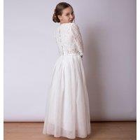 UK Flower Girl Boutique Girl's Felicity Couture Flower Girl Set - White | Size: 11-12 Years