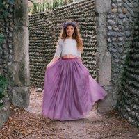 UK Flower Girl Boutique Girl's Felicity Couture Flower Girl Set - Heather in Mauve | Size: 11-12 Years