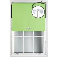 Lime Green Blackout Roller Blinds with Triple Round Eyelets and Metal Fittings