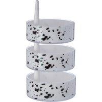 Orsina 3Pc Speckled Plastic Rotary Storage Set in White