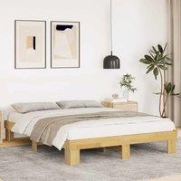 Berkfield Home Bed Frame without Mattress 160x200 cm Solid Wood Oak in Brown