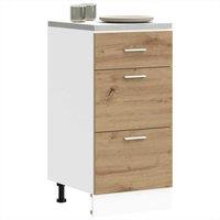 Berkfield Home Bottom Cabinet Artisan Oak 40x46x81.5 cm Engineered Wood in Brown