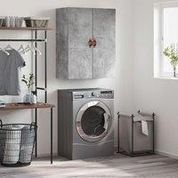 Berkfield Home Wall Mounted Cabinet Concrete Grey 69.5x34x90 cm
