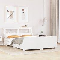 Berkfield Home Bed Frame without Mattress White 120x190 cm Small Double Solid Wood Pine