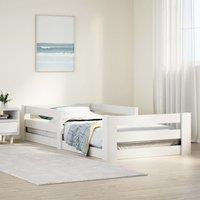 Berkfield Home Bed Frame without Mattress White 75x190 cm Small Single Solid Wood Pine