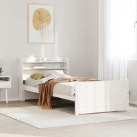Berkfield Home Bed Frame with Headboard without Mattress White 90x190 cm Single