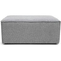 Abakus Direct Doris Basket Weave Footstool with Modular Comfort & Timeless Style in Grey