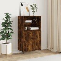 Berkfield Home Highboard Smoked Oak 60x36x110 cm Engineered Wood in Brown | Size: 60 x 36 x 110 cm
