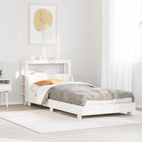 Bed Frame without Mattress White 90x200 cm Solid Wood Pine