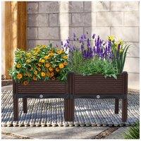 33 cm H Plastic Raised Garden Bed Planter Box