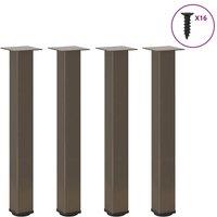 Berkfield Home Coffee Table Legs 4 pcs Natural Steel 72-74 cm Steel in Brown