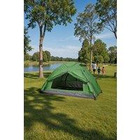 Garden Sanctuary Portable Camping Tent with Detachable Top Cover for 1 Person in Green