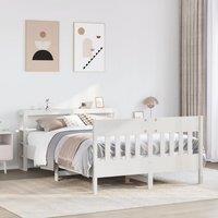 Bed Frame without Mattress White 120x200 cm Solid Wood Pine