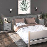 Berkfield Home Wall-mounted Bedside Cabinets 2 pcs Grey Sonoma