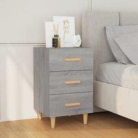 Bedside Cabinet Grey Sonoma 40x40x66 cm Engineered Wood