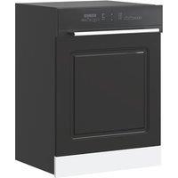 Berkfield Home Dishwasher PanelKalmarBlack 60x1.5x67 cm Engineered Wood in Black