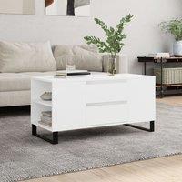 Berkfield Home Coffee Table White 102x44.5x50 cm Engineered Wood