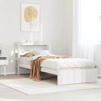 Berkfield Home Bed Frame with Headboard without Mattress White 90x190 cm Single