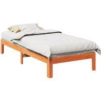 Berkfield Home Bed Frame without Mattress Wax Brown 80x200 cm Solid Wood Pine
