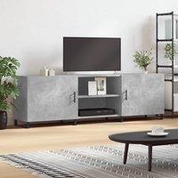 Berkfield Home TV Cabinet Concrete Grey 150x30x50 cm Engineered Wood | Size: 150 x 30 x 50 cm