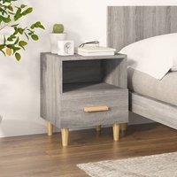 Berkfield Home Bedside Cabinet Grey Sonoma 40x35x47 cm | Size: 40 x 35 x 47 cm