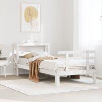 Berkfield Home Bed Frame with Headboard without Mattress White 75x190 cm Small Single