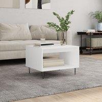 Berkfield Home Coffee Table White 60x50x40 cm Engineered Wood | Size: 60 x 50 x 40 cm