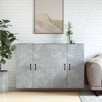 Berkfield Home Wall Mounted Cabinets 2 pcs Concrete Grey Engineered Wood