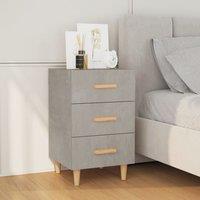 Berkfield Home Bedside Cabinet Concrete Grey 40x40x66 cm Engineered Wood | Size: 40 x 40 x 66 cm