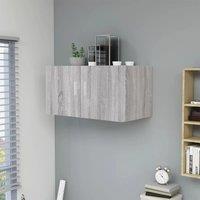 Berkfield Home Wall Mounted Cabinet Grey Sonoma 80x39x40 cm Engineered Wood | Size: 80 x 39 x 40 cm