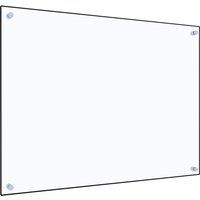 Berkfield Home Kitchen Backsplash Transparent 80x60 cm Tempered Glass in Black