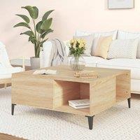 Berkfield Home Coffee Table Sonoma Oak 80x80x36.5 cm Engineered Wood in Brown