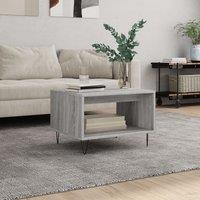 Berkfield Home Coffee Table Grey Sonoma 60x50x40 cm Engineered Wood | Size: 60 x 50 x 40 cm