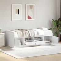 Berkfield Home Daybed with Drawers without Mattress White 100x200 cm