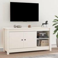 Berkfield Home TV Cabinet White 103x36.5x52 cm Solid Wood Pine