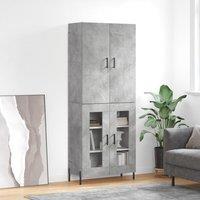 Berkfield Home Highboard Concrete Grey 69.5x34x180 cm Engineered Wood