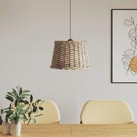 Berkfield Home Ceiling Lamp Shade Brown 40x26 cm Wicker | Size: 40x26 cm